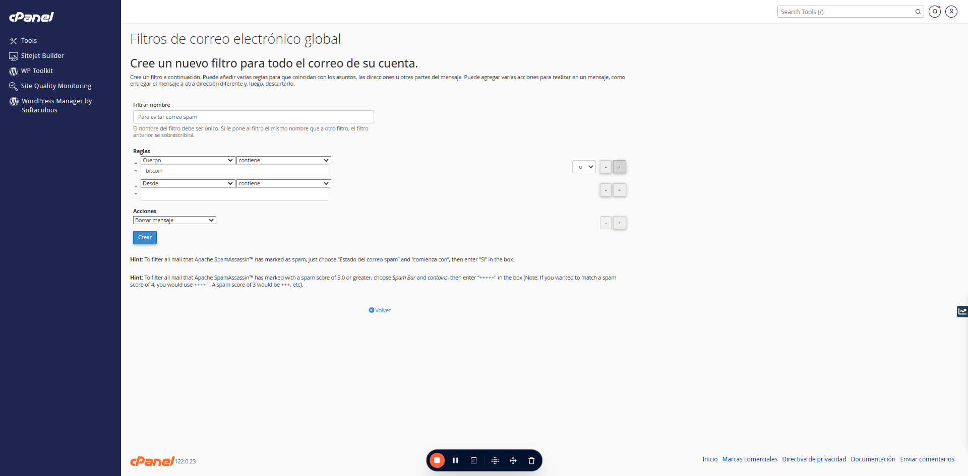 Repetir el mismo proceso anterior si quieres seguir agregando alternativas.