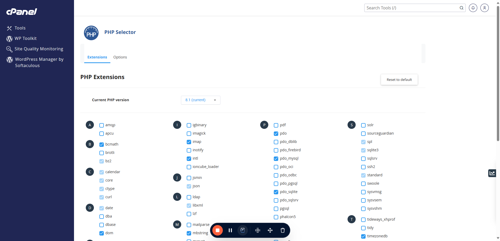 Haz click como en la imagen en la actual versión de php que usas: