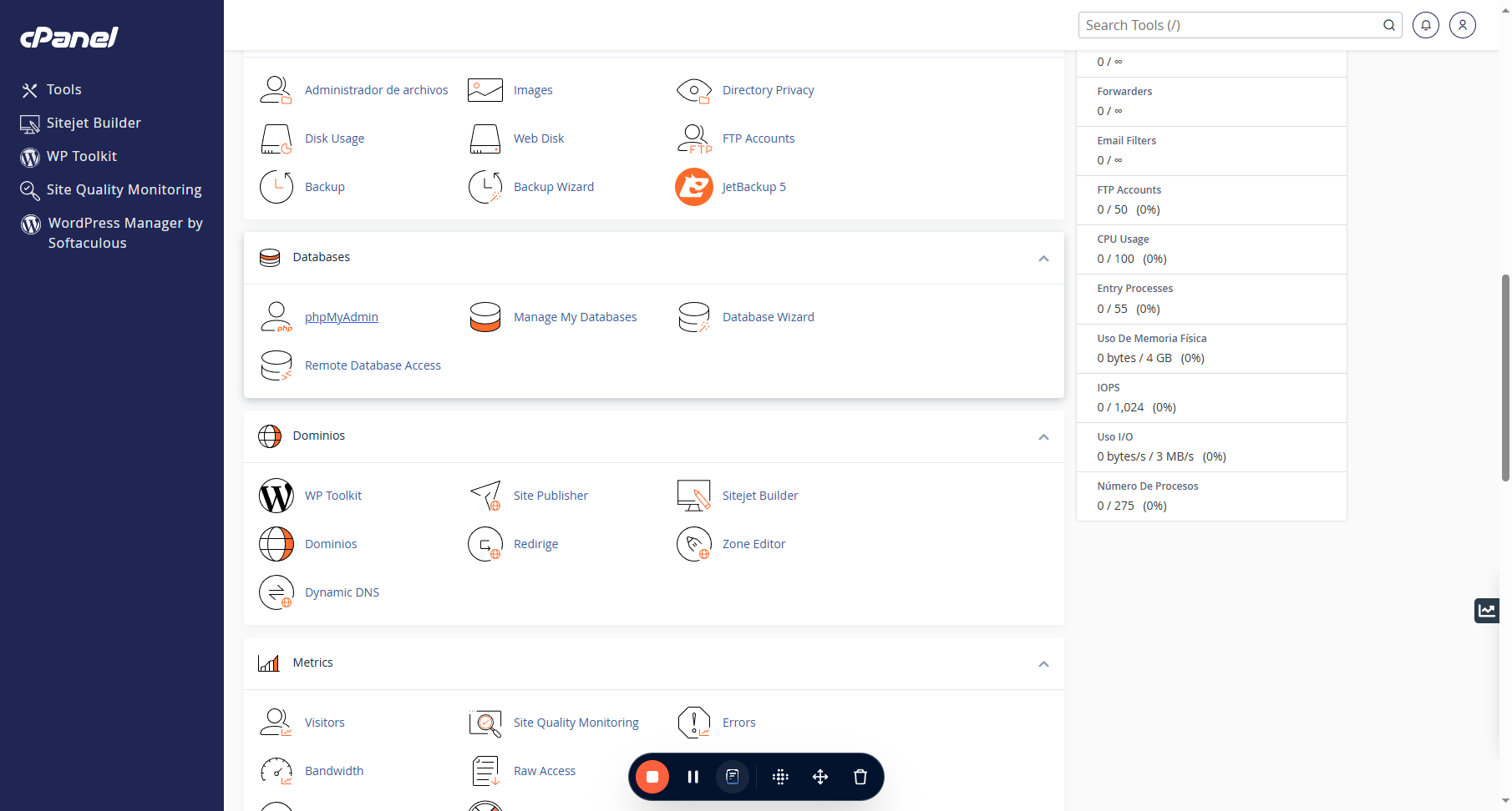 Ingresa a cPanel