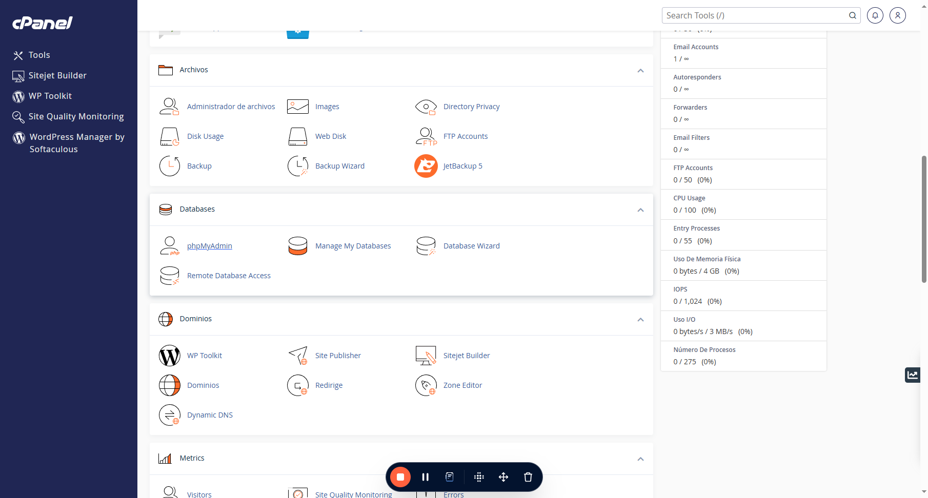Ingresa a cPanel